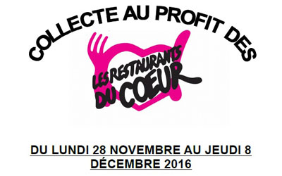 Collecte Les Restaurants du Coeur 2016